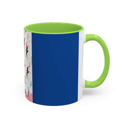 Flight of the Songbirds Colorful Mugs – Theatrical Whimsy & Colorful Harmony