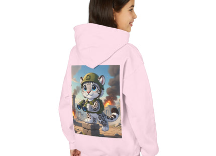 Snow Leopard Lookout Youth Heavy Blend Hooded Sweatshirt