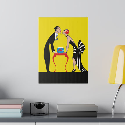 Golden Embrace – A 1920s Art Deco Moment of Passion