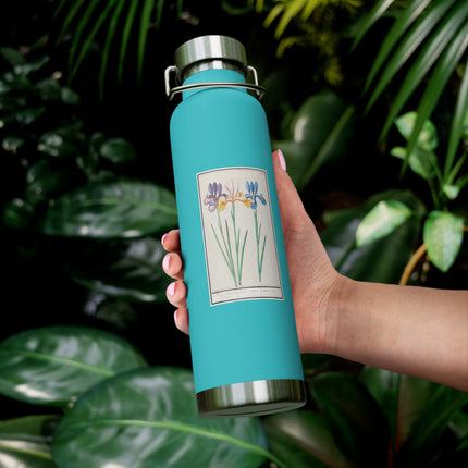 Iris, Iris sibirica by Anselmus Boëtius de Boodt Copper Vacuum Insulated Bottle, 22oz