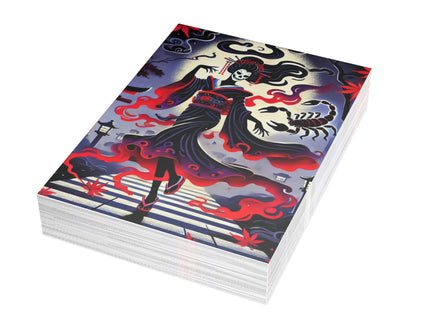 Halloween Sorceress Postcards (envelopes included) - Bundles of 10, 30, 50 Pieces