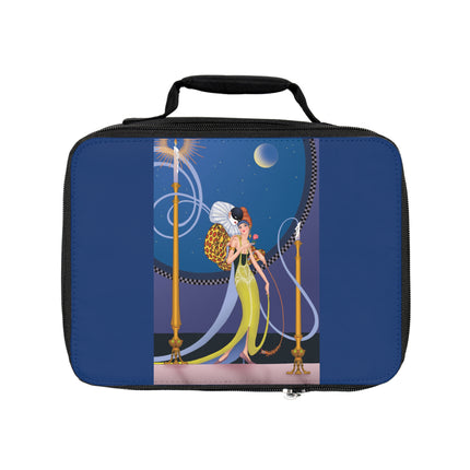 Smoke and Secrets: A Glamorous Encounter in Prohibition Era Lunch Bag