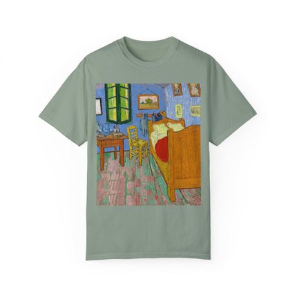 The Bedroom by Vincent van Gogh Unisex Garment-Dyed T-shirt