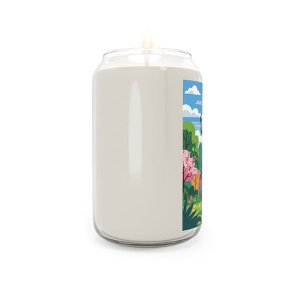 🌸🦚 The Lady Of The Spring Garden Scented Soy Candle – Art Deco Floral Elegance