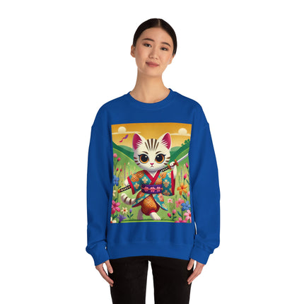 Samurai Kitten Unisex Heavy Blend™ Crewneck Sweatshirt