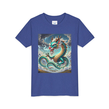 Tibetan Dragon in Battle Youth Short Sleeve Tee