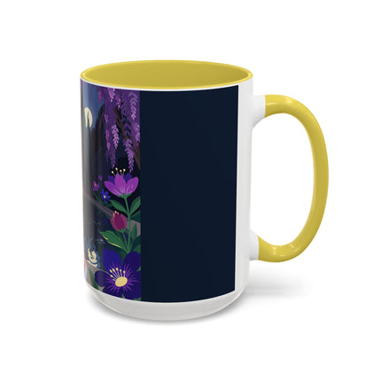 The Moonlit Garden Serenade Colorful Mugs – Art Deco Musical Elegance