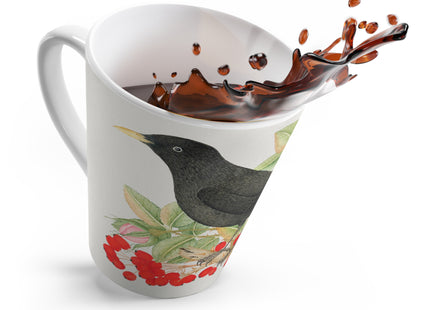 Blackbird with Roses by Anonymous Latte Mug