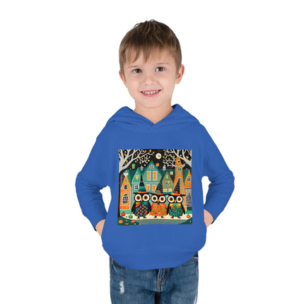 Night of the Trick-or-Treating Owlets Toddler Pullover Fleece Hoodie