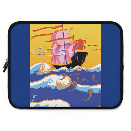 Golden Seas and Whimsical Dreams Laptop Sleeve