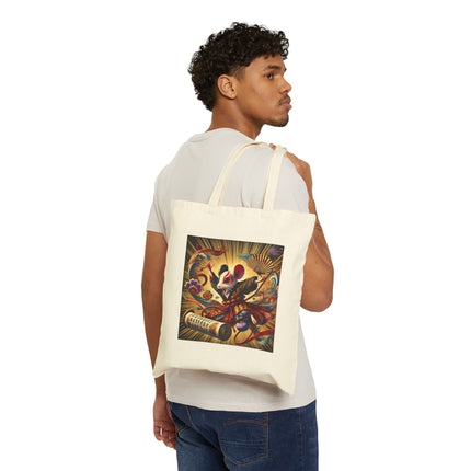 Theatrical Mouse on a Mission Cotton Canvas Tote Bag