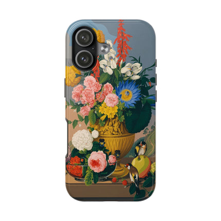 🌺🐦 The Garden Of Golden Birds Phone Case – Art Deco Floral Elegance