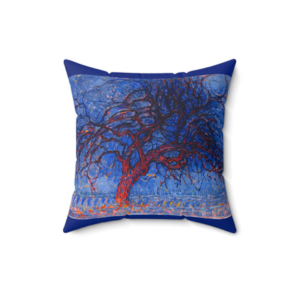 Piet Mondrian's Avond by The Red Tree Spun Polyester Square Pillow
