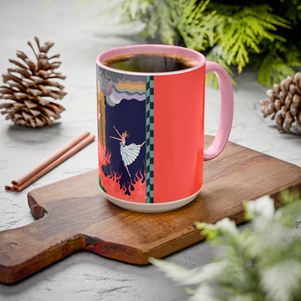 The Firebird's Awakening Colorful Mug (11oz, 15oz) – Ballet Fantasy, Mythic Fire & Art Deco Drama