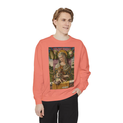 Madonna and Child by Carlo Crivelli Unisex Garment-Dyed Sweatshirt