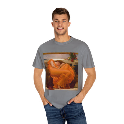 Flaming June by Frederic Leighton Unisex Garment-Dyed T-shirt
