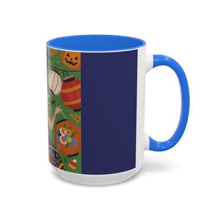 🏮🎃 The Lady Of Halloween Lanterns Colorful Mug – Colorful Art Deco Halloween Charm