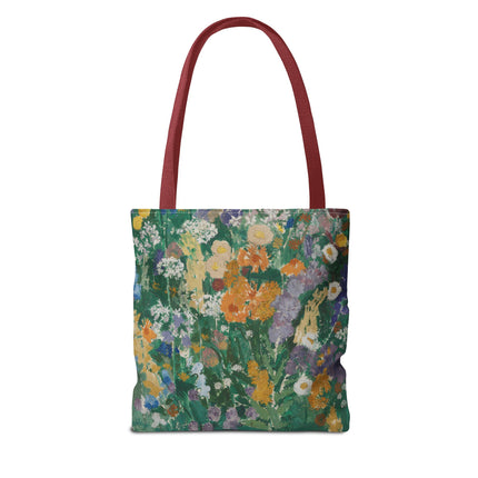 Flowers on the Mountain by August Babberger Tote Bag (AOP)