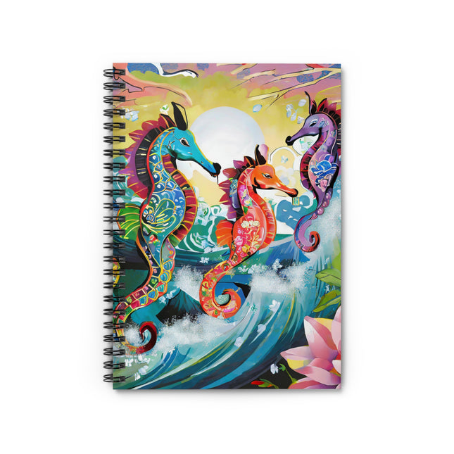 Seahorse Symphony Spiral Notebook - Ruled Line