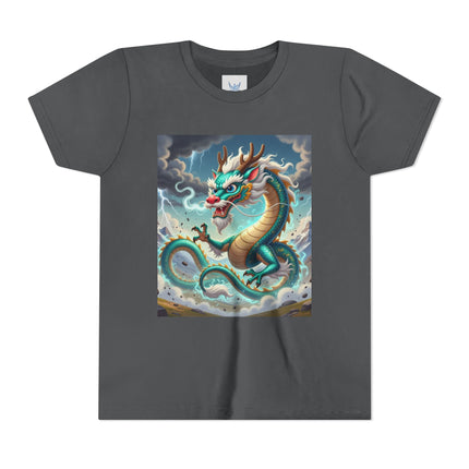 Tibetan Dragon in Battle Youth Short Sleeve Tee
