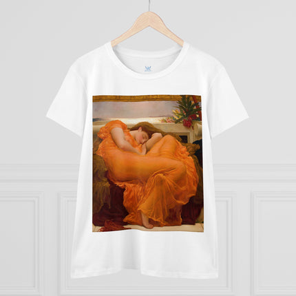 Flaming June by Frederic Leighton Women's Midweight Cotton Tee