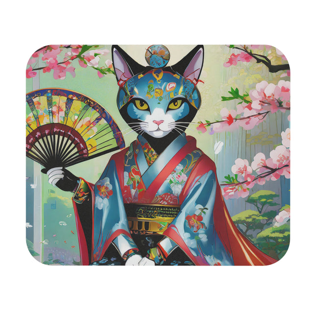 Cyberpunk Geisha Mouse Pad, Rectangle