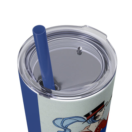 Costume de Yacht by George Barbier Skinny Tumbler with Straw, 20oz