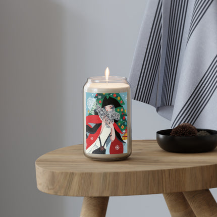 ❤️ The Lady Of The Crimson Scarf Scented Soy Candle – Art Deco Christmas Elegance
