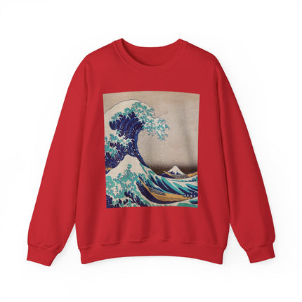 The Great Wave off Kanagawa by Katsushika Hokusai Heavy Blend™ Crewneck Sweatshirt