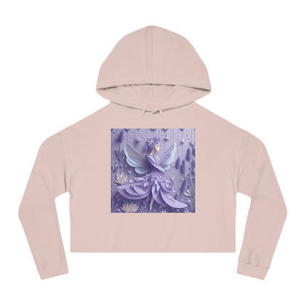 Lavender Fairy Women’s Cropped Hooded Sweatshirt