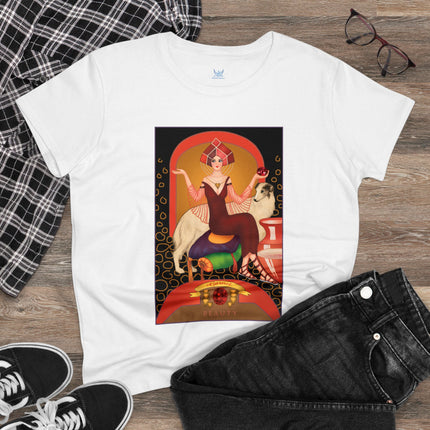 January & Garnet (from the Gem Series) by Sofia Chiostri Women's Midweight Cotton Tee