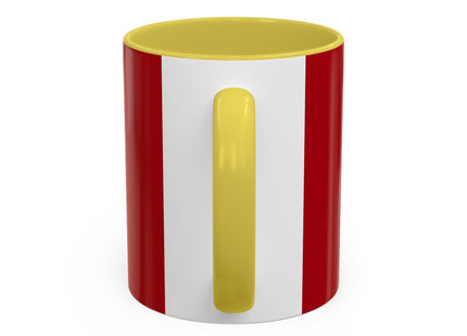 Regal Crimson Crane in the Autumn Mist Colorful Mugs (11oz, 15oz)