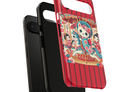 Geisha Kitten's Enchanted Carousel Phone Cases