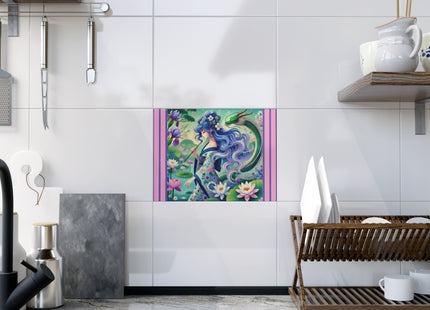 Fairy of the Koi Pond Ceramic Tile
