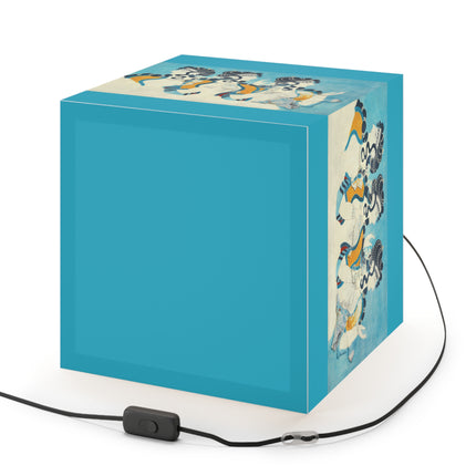 Reproduction of Ladies in Blue by Emile Gilliéron Light Cube Lamp