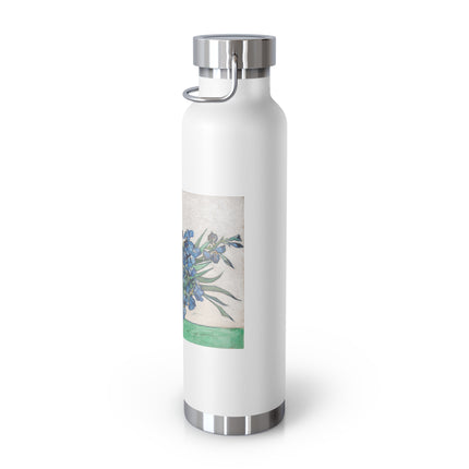 Irises by Vincent Van Gogh Copper Vacuum Insulated Bottle, 22oz