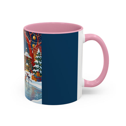 ⛸️🎄 The Christmas Skating Pavilion Colorful Mug – Art Deco Holiday Fantasy