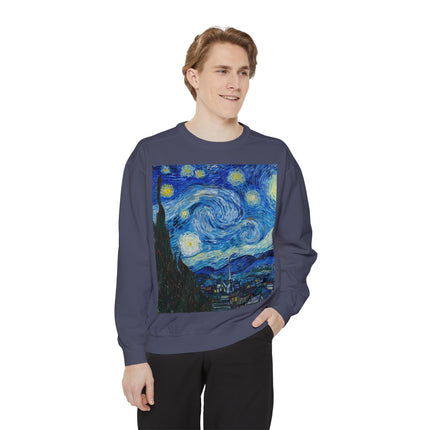 The Starry Night by Vincent Van Gogh Garment-Dyed Sweatshirt