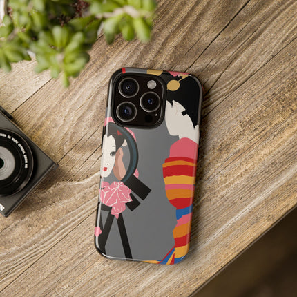Geisha Mirror Phone Case – Elegant Reflection & Timeless Beauty