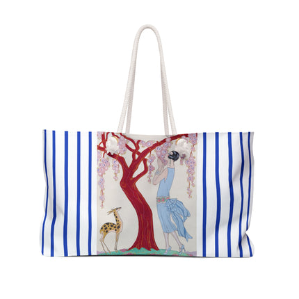 Woman, Fawn, and Red Tree by George Barbier Weekender Bag