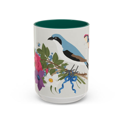 Bluebird & Butterfly Colorful Mugs – Spring Harmony & Delicate Beauty