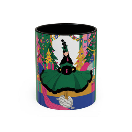 🎄🎁 The Emerald Christmas Belle Colorful Mug – Colorful Holiday Fashion Fantasy