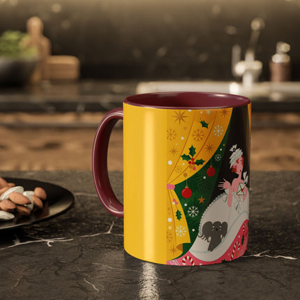 💌🎄 The Christmas Letter Of Holly House Colorful Mug – Whimsical Art Deco Holiday Charm