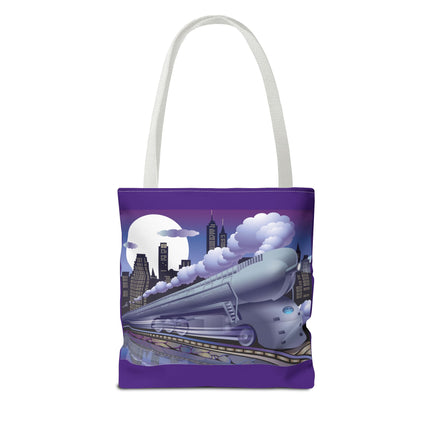 The Art Deco Bullet Train Tote Bag (AOP)