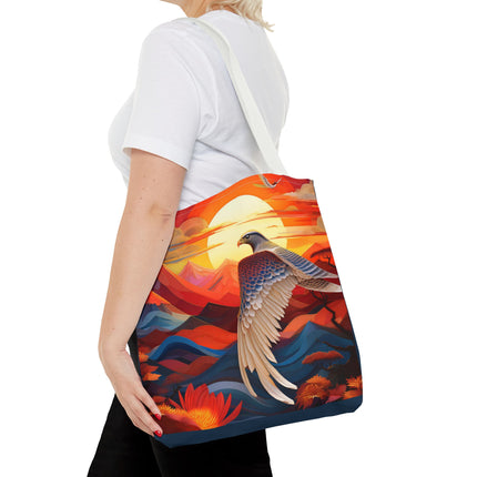 Falcon's Sunset Masterpiece Tote Bag (AOP)