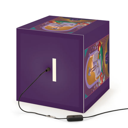 February & Amethyst Zodiac Light Cube Lamp