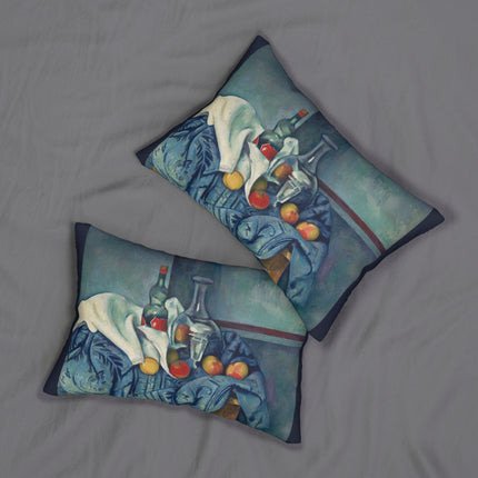 The Peppermint Bottle by Paul Cézanne Spun Polyester Lumbar Pillow