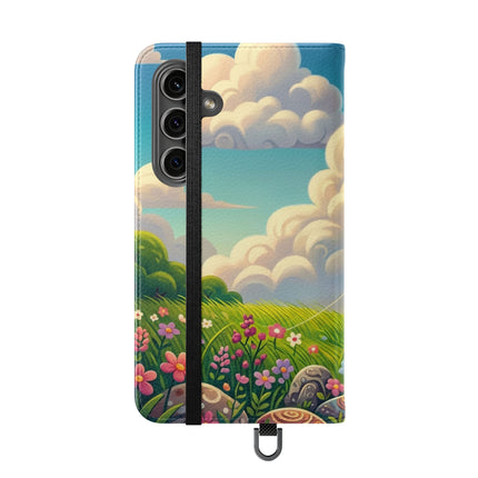 🪁🐉 Geisha Kitten and the Dragon Kite Flip Case – Joyful Flight & Dragon Spirit