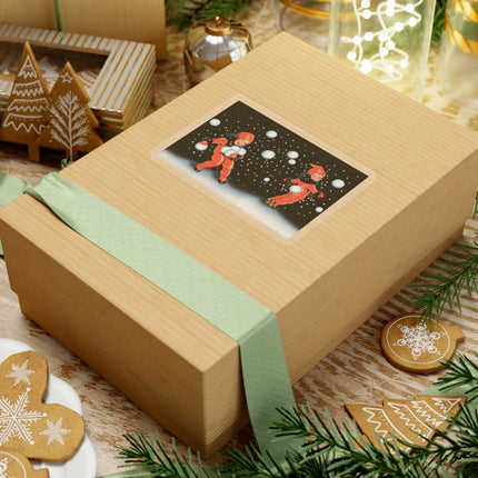 Festive Snowball Kiss-Cut Stickers (4 Sizes)