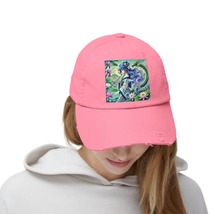 Fairy of the Koi Pond Unisex Distressed Cap